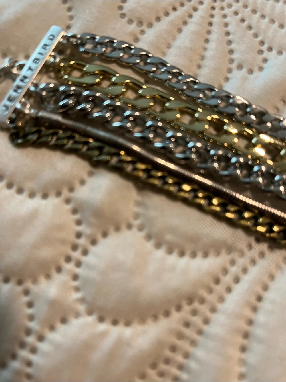 Jenny Bird Two-Tone Multi-Chain Bracelet in Silver and Gold